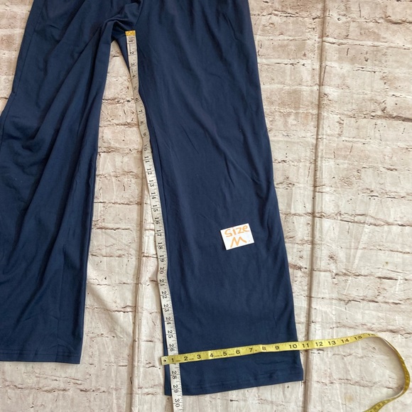 NWT SUNYAA Tommy control navy V cross high waist wide leg yoga pant  2 XL, M. - Picture 9 of 14